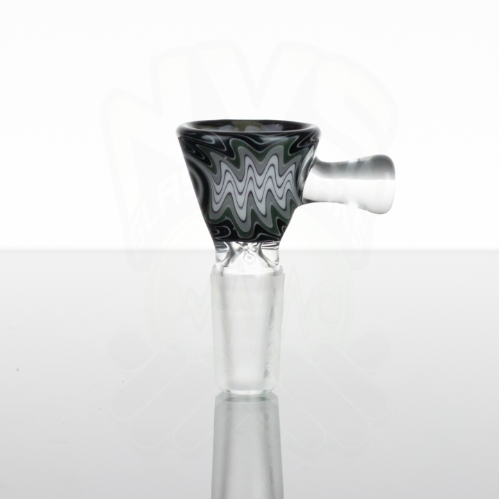 Koji Glass Worked Slide 14mm - Black Grey White