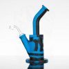 Pulsar Silicone Bent Neck Bubbler - Black and Blue Swirl view 4