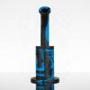 Pulsar Silicone Bent Neck Bubbler - Black and Blue Swirl view 5