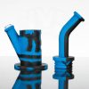 Pulsar Silicone Bent Neck Bubbler - Black and Blue Swirl view 6