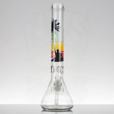 Sheldon Black 16" Grasso Beaker - Jah Smoke