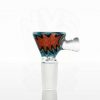 Koji Glass Worked Slide 14mm - Turquoise Black Orange Red view 1