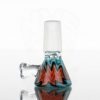 Koji Glass Worked Slide 14mm - Turquoise Black Orange Red view 3