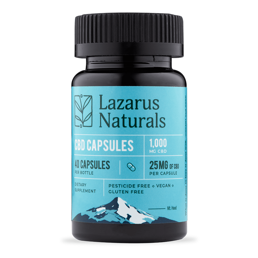 Lazarus Naturals 25mg CBD Capsules - 40 count