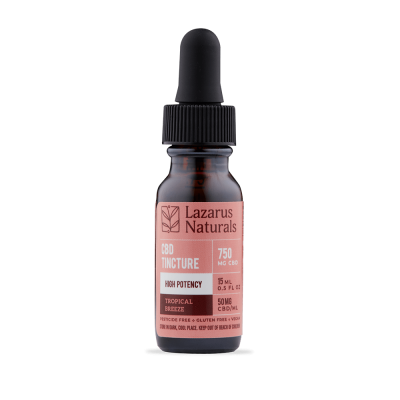Lazarus Naturals High Potency CBD Isolate Tincture - 750mg 15ml - Tropical Breeze
