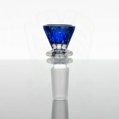 Dichroic Alchemy 14mm Slide - Green Dichro Over Cobalt Blue Glass