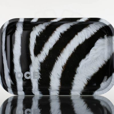 OCB Medium Rolling Tray - Zebra