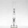 US Tubes 18" 7mm Beaker 57 - Trans Black Downstem - Charcoal Label view 1