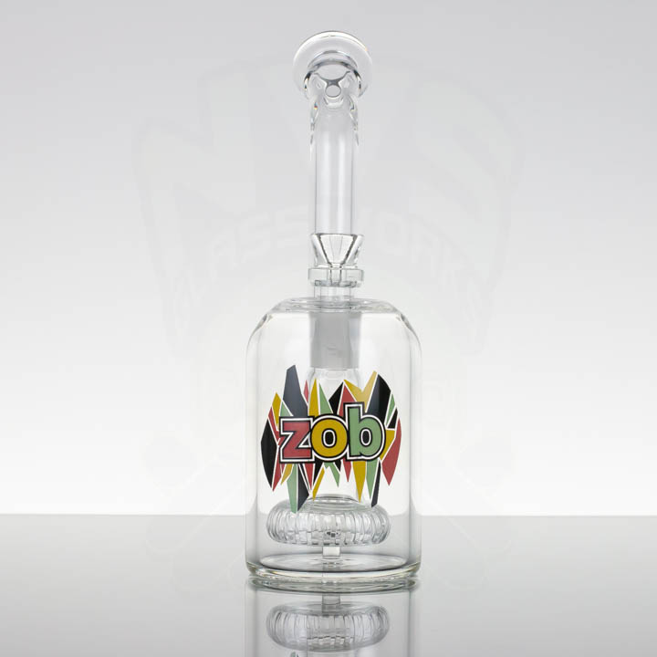Zob Large Circ Bubbler - Rasta Shatter