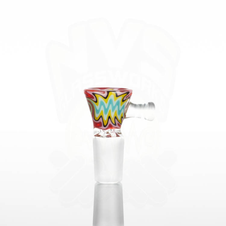 Koji Glass Worked Slide 18mm - Retro Rainbow
