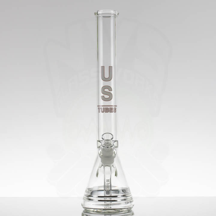 US Tubes 18in Beaker 55 - 24mm Joint - Pink Outline Label