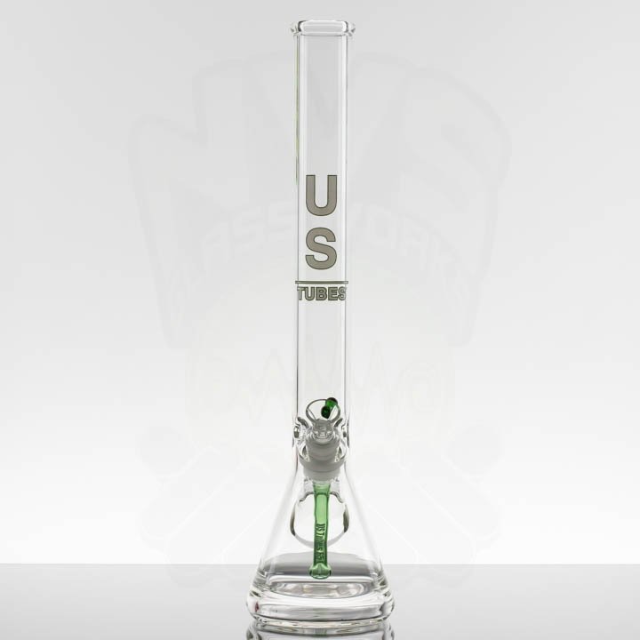 US Tubes 20in Beaker 55 18-24mm Joint - Green Downstem - Green White Label