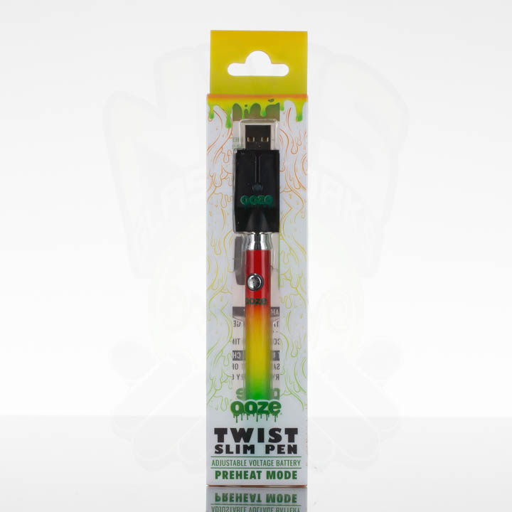 Ooze Slim Twist Battery with USB Charger - Rasta
