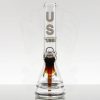 US Tubes 13in 7mm Beaker - Amber - Brown White Label view 1