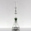 US Tubes 17in Beaker 55 - 18mm-24mm - 3 Slit Downstem - Green White Label view 3