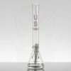 US Tubes 18in Beaker 55 14-24mm White Downstem - Red White Logo view 1