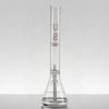 US Tubes 18in Beaker 55 14-24mm White Downstem - Red White Logo view 3