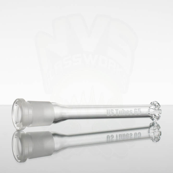US Tubes 6.5in 65 Oversized 18-29mm Showerhead Downstem - Clear