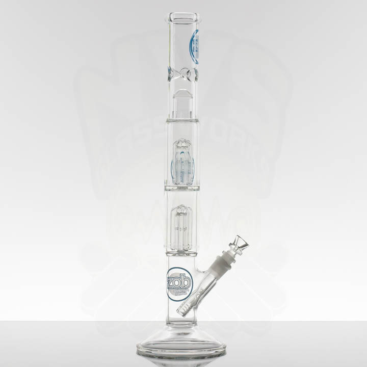 ZOB Mini Double 4 Arm Straight - Blue Outline White Circle