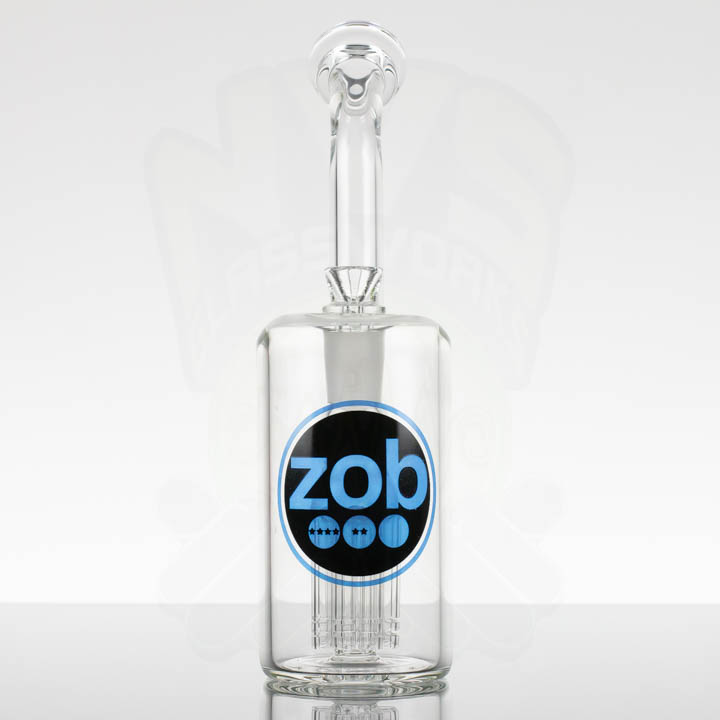 Zob - Large 8 Arm Bubbler - Black Blue Circle