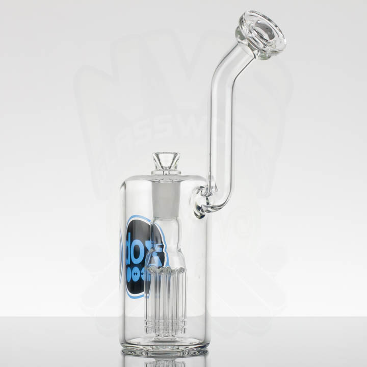 Zob - Large 8 Arm Bubbler - Black Blue Circle