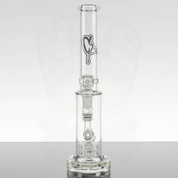 C2 16in 65MM Double Showerhead Tube - Black C2 Drip