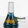 Koji Glass Worked Slide 14mm - Blue Turquoise Black Yellow view 3
