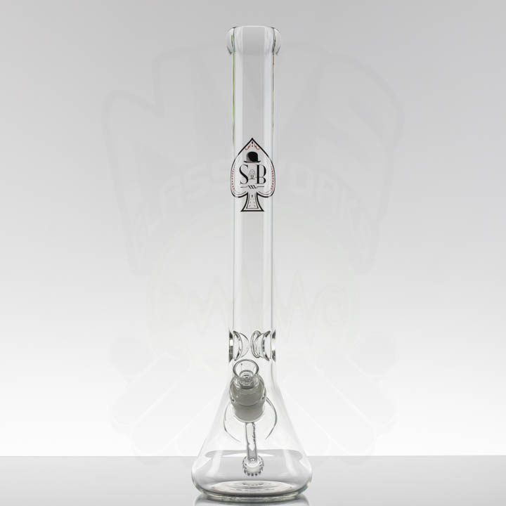 Sheldon Black - 19in Oversize Beaker - Spade Red Accent