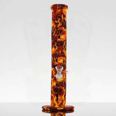 Silicone 14in Printed Straight - Flames