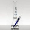US Tubes 14in Beaker 55 - Ice Ring - 14-18mm Cobalt - Blue White Logo view 4
