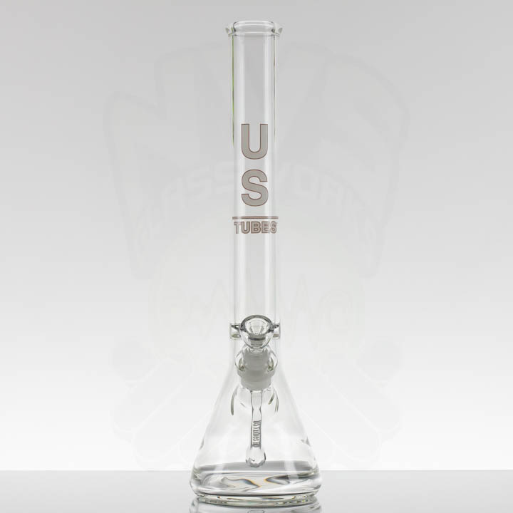 Us Tubes 18in Beaker 55 14-24mm - Ice Ring - Pink White Logo