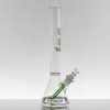 US Tubes 18in Beaker 57 - Ice Ring - 14-24mm Green - Green White Logo view 4