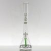 US Tubes 18in Beaker 57 - Ice Ring - 14-24mm Green - Green White Logo view 3