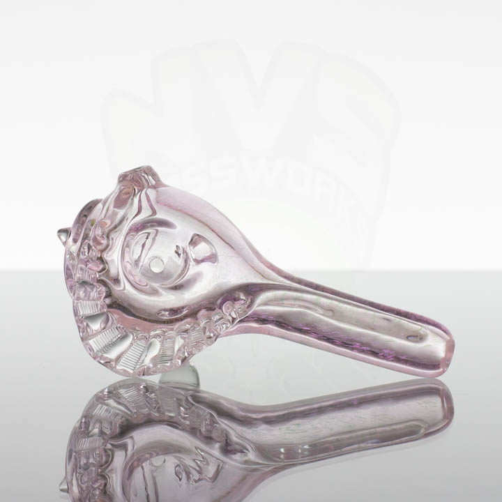 Turtle Time Glass Shell Dry Pipe - Pink Dichro over Pink