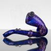 Turtle Time Glass Sherlock - Purple Dichro over Cobalt w Heart Marble view 3