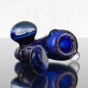 Turtle Time Glass Sherlock - Purple Dichro over Cobalt w Heart Marble view 5