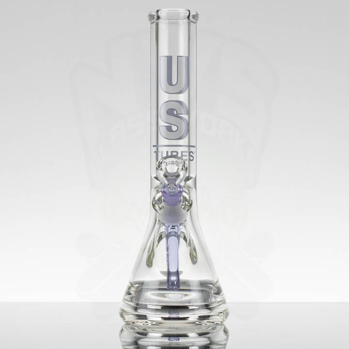 US Tubes 13in 9mm Beaker 59 - Ice Ring - Purple Downstem - Purple Label