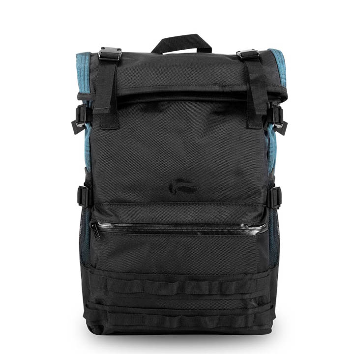 Skunk Rogue Roll Up Backpack - Blue Plaid