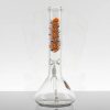 ZOB 14in OG Beaker - Orange Black Shatter view 3
