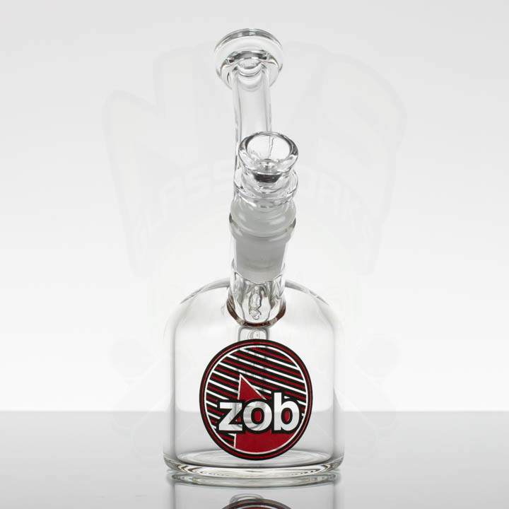 ZOB 75mm Bubbler - Red Black Stripes Circle