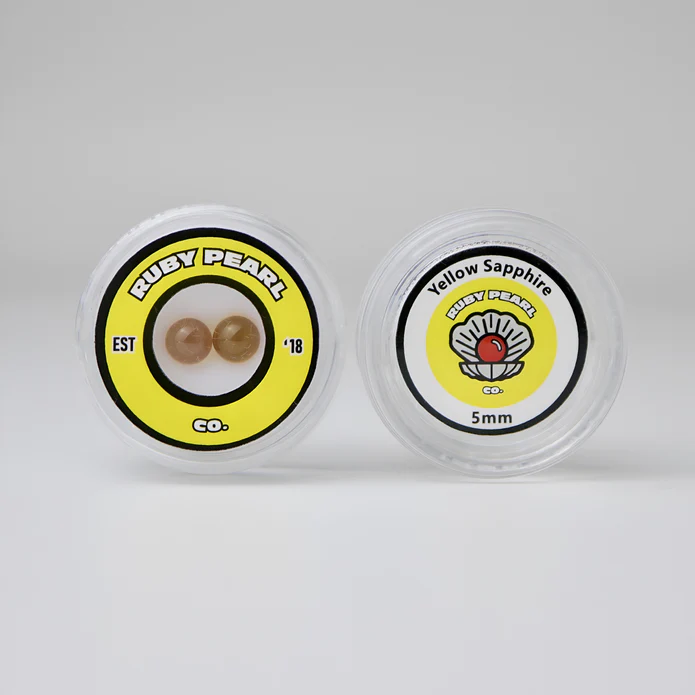 Ruby Pearl Co - Yellow Sapphire Pearls 5mm - 2 pack