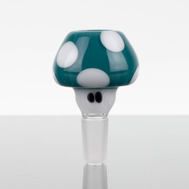 Koji Glass - Mushroom Slide - 14mm - Teal 1