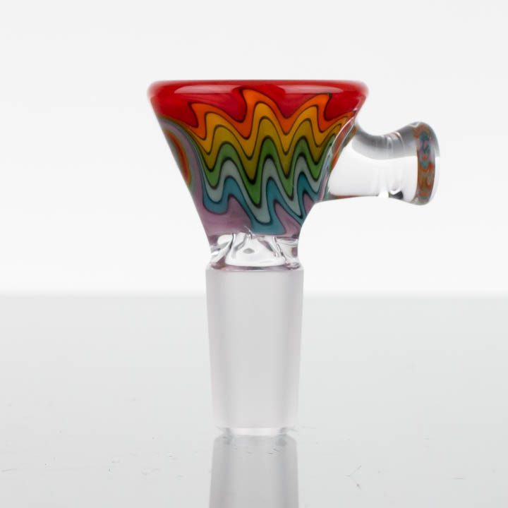 Koji Glass - Worked Slide - 14mm - Pale Purple Rainbow 3