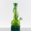 Noble Glass - 11.25in Green White - Clear Dichro Wrap - Aqua Base view 4