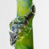 Noble Glass - 11.25in Green White - Clear Dichro Wrap - Aqua Base view 6