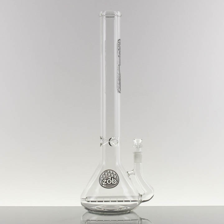 ZOB 18in Stemless Inline Beaker - White Black Oval 869776-220-1