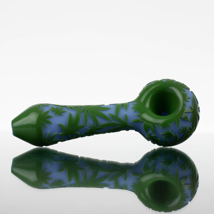 Liberty Glass Color Spoon - Leaves - Purple Green