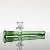 US Tubes 17in 5mm Beaker 2.0 w/ Ice Pinch - WHITE/GREEN Outline view 7