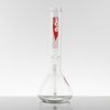 ZOB 14in OG Beaker - Red Frost Stripes view 3