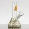 Blowfish Glassworks - Wrap n Rake Beaker - Light Green - Orange Label view 2